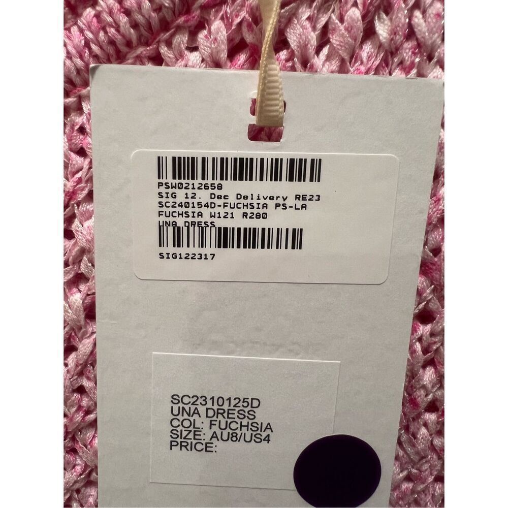 Significant Other Una Midi Dress Fuchsia Pink Crochet Dress beach Size 4 NWT$350 - Picture 7 of 7